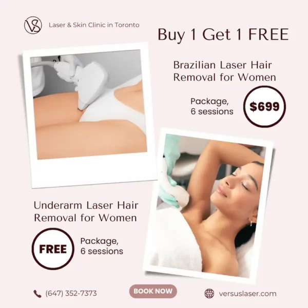 Brazilian Laser Hair Removal for Women VS MedSpa Brazilian Laser Women Package promo